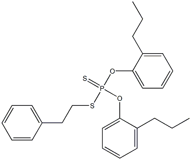 Dithiophosphoric acid O,O-bis(2-propylphenyl)S-(2-phenylethyl) ester 구조식 이미지