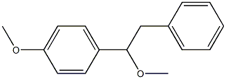 1-(4-Methoxyphenyl)-2-(phenyl)-1-methoxyethane 구조식 이미지