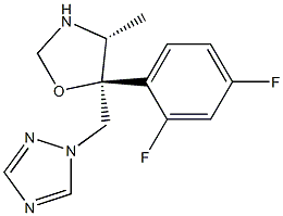 (4R,5S)-5-(2,4-Difluorophenyl)-4-methyl-5-[(1H-1,2,4-triazol-1-yl)methyl]oxazolidine 구조식 이미지