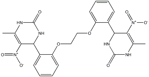 4,4'-[Ethylenebis(oxy)bis(2,1-phenylene)]bis[1,4-dihydro-5-nitro-6-methylpyrimidin-2(3H)-one] 구조식 이미지