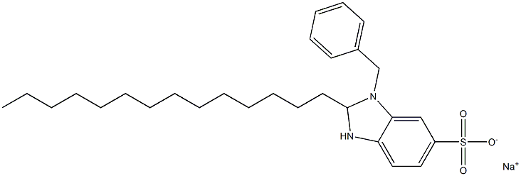 1-Benzyl-2,3-dihydro-2-tetradecyl-1H-benzimidazole-6-sulfonic acid sodium salt 구조식 이미지