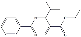 2-Phenyl-4-isopropylpyrimidine-5-carboxylic acid ethyl ester 구조식 이미지