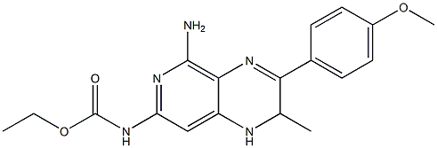 N-[(5-Amino-1,2-dihydro-2-methyl-3-(4-methoxyphenyl)pyrido[3,4-b]pyrazin)-7-yl]carbamic acid ethyl ester Structure