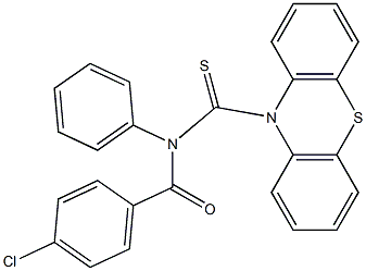 N-(4-Chlorobenzoyl)-N-phenyl-10H-phenothiazine-10-carbothioamide 구조식 이미지