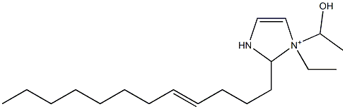 2-(4-Dodecenyl)-1-ethyl-1-(1-hydroxyethyl)-4-imidazoline-1-ium 구조식 이미지
