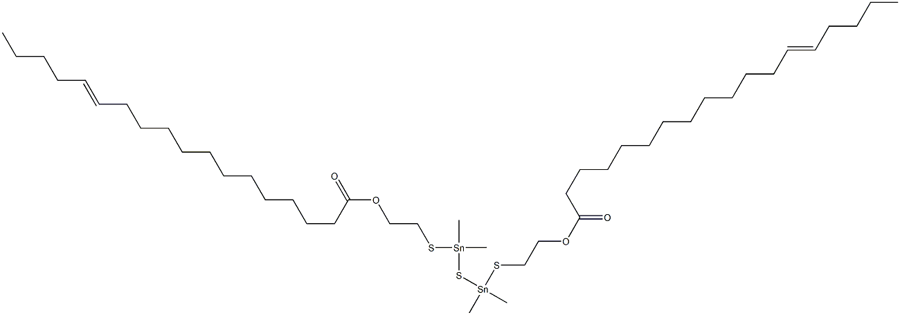 Bis[dimethyl[[2-(12-heptadecenylcarbonyloxy)ethyl]thio]stannyl] sulfide Structure