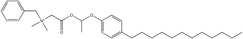 N,N-Dimethyl-N-benzyl-N-[[[1-(4-dodecylphenyloxy)ethyl]oxycarbonyl]methyl]aminium Structure