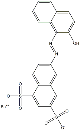 2-[(2-Hydroxy-1-naphtyl)azo]-5,7-naphthalenedisulfonic acid barium salt 구조식 이미지