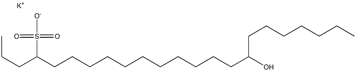 16-Hydroxytricosane-4-sulfonic acid potassium salt Structure