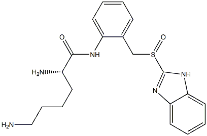 2-[[2-[L-Lys-Amino]benzyl]sulfinyl]-1H-benzimidazole Structure