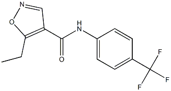 N-[4-(Trifluoromethyl)phenyl]-5-ethylisoxazole-4-carboxamide 구조식 이미지