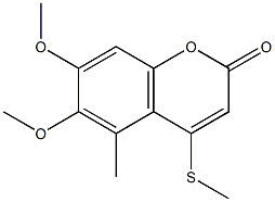 5-Methyl-6,7-dimethoxy-4-(methylthio)coumarin 구조식 이미지