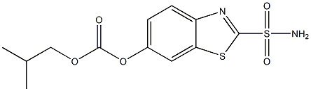 6-[[(2-Methylpropyloxy)carbonyl]oxy]benzothiazole-2-sulfonamide 구조식 이미지