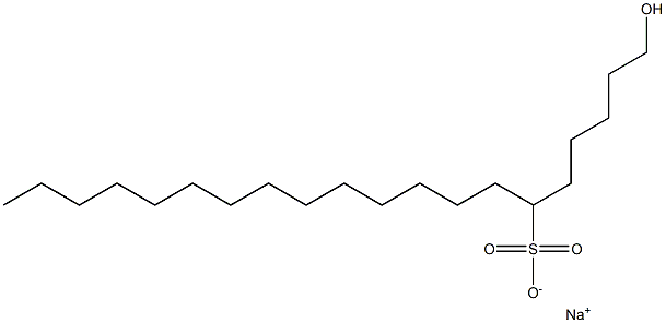 1-Hydroxyicosane-6-sulfonic acid sodium salt Structure