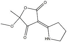 5-Methoxy-5-methyl-3-(2-pyrrolidinylidene)furan-2,4(3H,5H)-dione 구조식 이미지