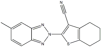 4,5,6,7-Tetrahydro-2-(5-methyl-2H-benzotriazol-2-yl)benzo[b]thiophene-3-carbonitrile 구조식 이미지