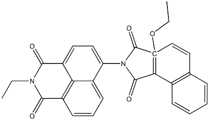 N-[(2,3-Dihydro-2-ethyl-1,3-dioxo-1H-benzo[de]isoquinoline)-6-yl]-2-ethoxynaphthalimide 구조식 이미지