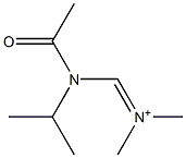 Dimethyl[[acetyl(isopropyl)amino]methylene]aminium Structure