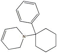 1,2,3,6-Tetrahydro-1-(1-phenylcyclohexyl)pyridine 구조식 이미지