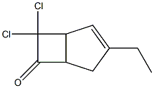 7,7-Dichloro-3-ethylbicyclo[3.2.0]hept-2-en-6-one 구조식 이미지