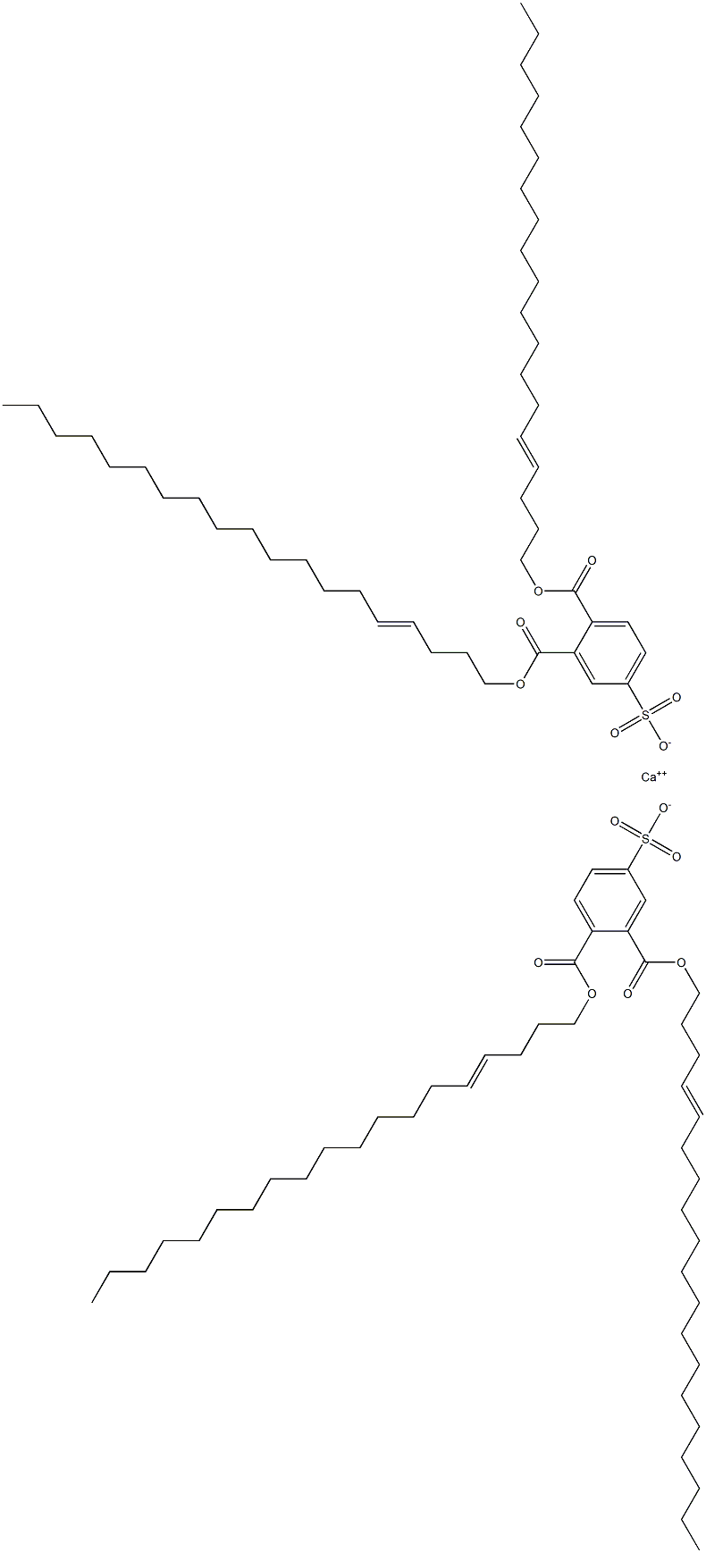 Bis[3,4-di(4-nonadecenyloxycarbonyl)benzenesulfonic acid]calcium salt Structure