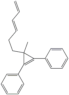 6-(2,3-Diphenyl-1-methyl-2-cyclopropen-1-yl)-1,3-hexadiene Structure