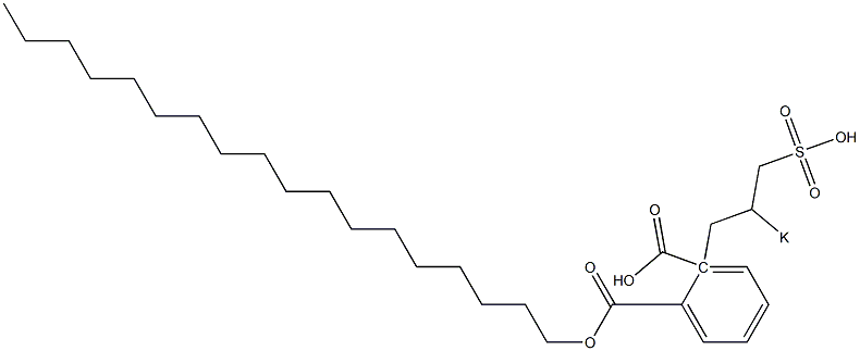 Phthalic acid 1-octadecyl 2-(2-potassiosulfopropyl) ester Structure