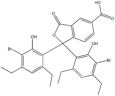 1,1-Bis(5-bromo-2,4-diethyl-6-hydroxyphenyl)-1,3-dihydro-3-oxoisobenzofuran-5-carboxylic acid Structure