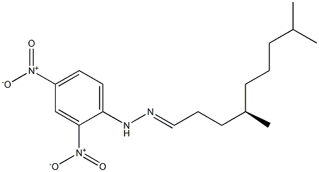 [R,(-)]-4,8-Dimethylnonanal 2,4-dinitrophenylhydrazone 구조식 이미지