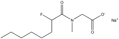 N-(2-Fluorooctanoyl)-N-methylglycine sodium salt Structure