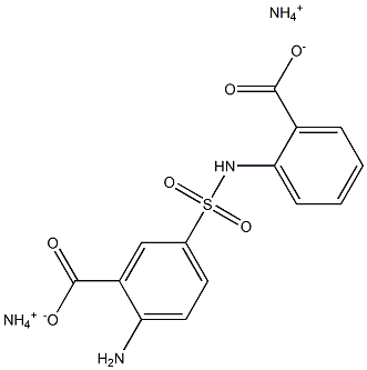 5-(2-Carboxyphenylaminosulfonyl)-2-aminobenzenecarboxylic acid diammonium salt Structure