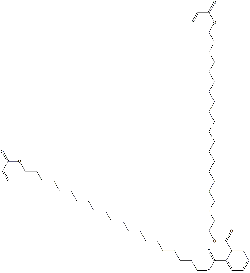 Phthalic acid bis(21-acryloyloxyhenicosyl) ester Structure