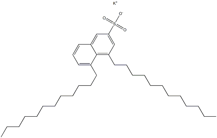 4,5-Didodecyl-2-naphthalenesulfonic acid potassium salt Structure