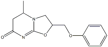 2,3,5,6-Tetrahydro-2-(phenoxymethyl)-5-methyl-7H-oxazolo[3,2-a]pyrimidin-7-one 구조식 이미지