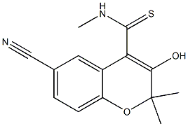 6-Cyano-3-hydroxy-N-methyl-2,2-dimethyl-2H-1-benzopyran-4-carbothioamide Structure