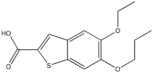 5-Ethoxy-6-propoxybenzo[b]thiophene-2-carboxylic acid 구조식 이미지