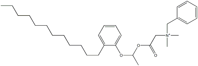 N,N-Dimethyl-N-benzyl-N-[[[1-(2-dodecylphenyloxy)ethyl]oxycarbonyl]methyl]aminium 구조식 이미지