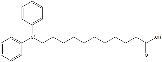 Diphenyl(10-carboxydecyl)sulfonium Structure