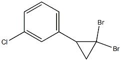 1-(3-Chlorophenyl)-2,2-dibromocyclopropane Structure