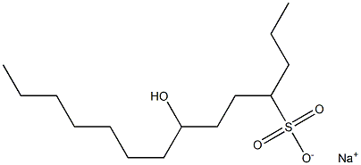 7-Hydroxytetradecane-4-sulfonic acid sodium salt Structure