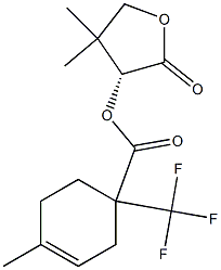 4-Methyl-1-(trifluoromethyl)-3-cyclohexene-1-carboxylic acid [(R)-tetrahydro-4,4-dimethyl-2-oxofuran]-3-yl ester Structure