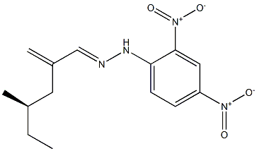 [R,(-)]-4-Methyl-2-methylenehexanal (2,4-dinitrophenyl)hydrazone 구조식 이미지