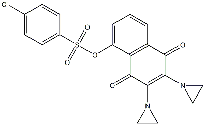 2,3-Bis(1-aziridinyl)-5-(4-chlorophenylsulfonyloxy)-1,4-naphthoquinone Structure