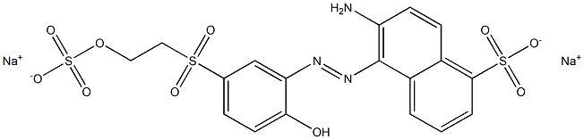 6-Amino-5-[2-hydroxy-5-[2-(hydroxysulfonyloxy)ethylsulfonyl]phenylazo]-1-naphthalenesulfonic acid sodium salt 구조식 이미지