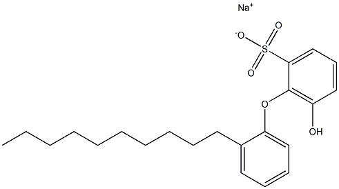 6-Hydroxy-2'-decyl[oxybisbenzene]-2-sulfonic acid sodium salt 구조식 이미지