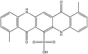 5,7,12,14-Tetrahydro-1,8-dimethyl-7,14-dioxoquino[2,3-b]acridine-6-sulfonic acid 구조식 이미지
