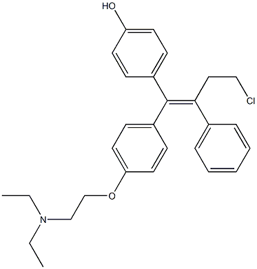 1-(2-Chloroethyl)-1-phenyl-2-[4-(2-diethylaminoethoxy)phenyl]-2-(4-hydroxyphenyl)ethene 구조식 이미지