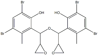 3,5-Dibromo-2-hydroxy-6-methylphenylglycidyl ether Structure