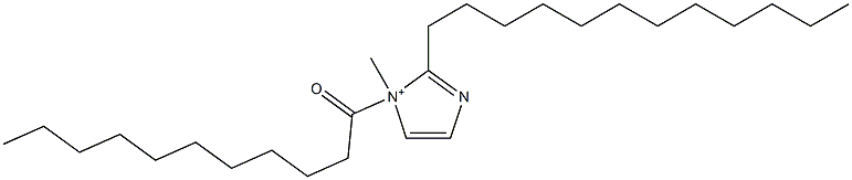 2-Dodecyl-1-methyl-1-undecanoyl-1H-imidazol-1-ium 구조식 이미지