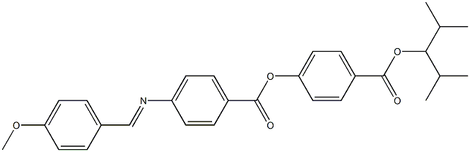 4-[4-(4-Methoxybenzylideneamino)benzoyloxy]benzoic acid (2,4-dimethylpentan-3-yl) ester 구조식 이미지